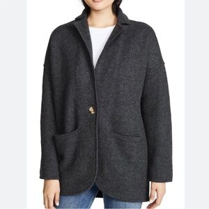 Madewell Sweater Blazer Saville Wool Grey XXS